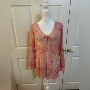 Jason Maxwell pastel paisley blouse, Large